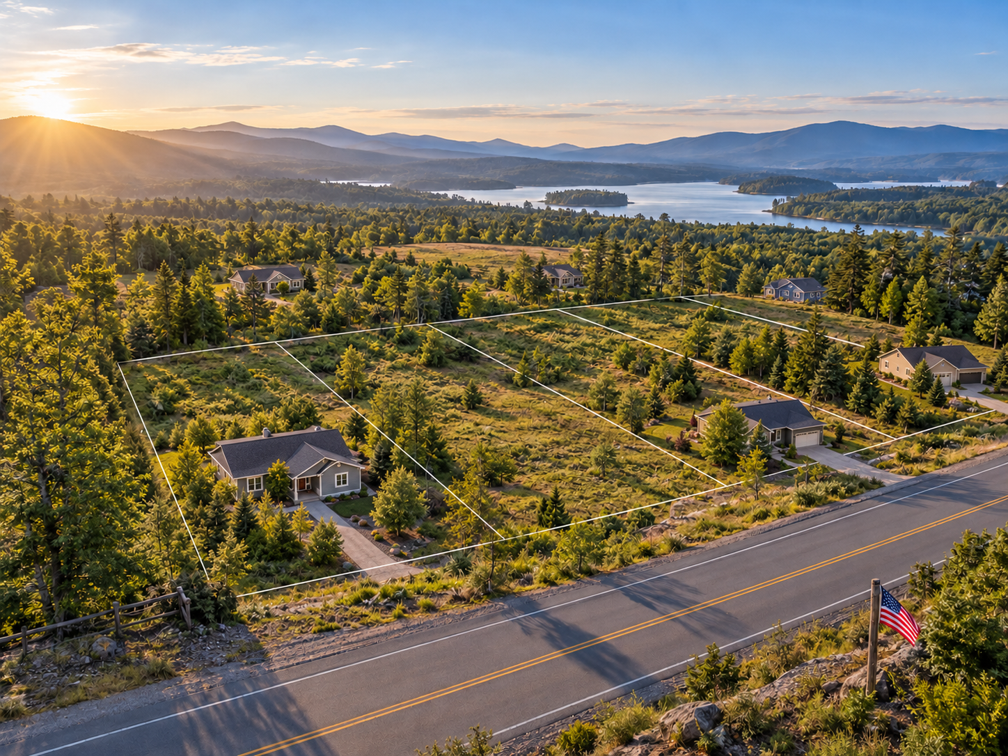 Residential land parcels in the United States