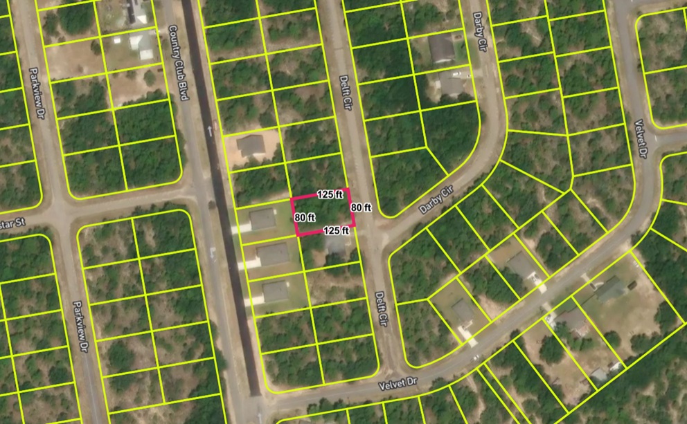 Aerial map of Delft Drive