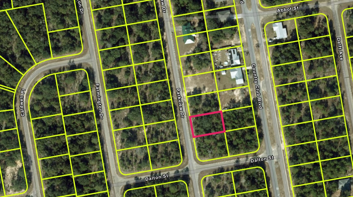 Aerial map of Parkview Drive